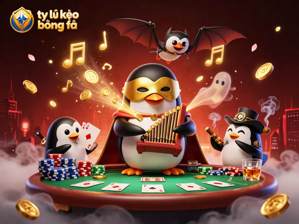 Celebrate the excitement of tỷ lệ kèo bóng đá with stylish casino elements and engaging characters.