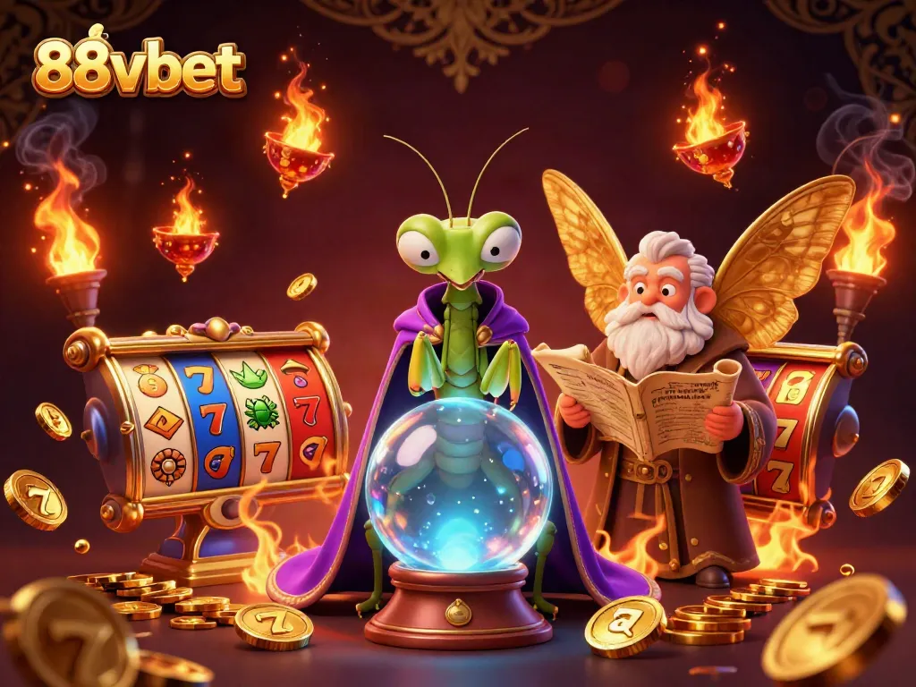 Experience thrilling slots and jackpots at 88vbet with vibrant characters and coins.