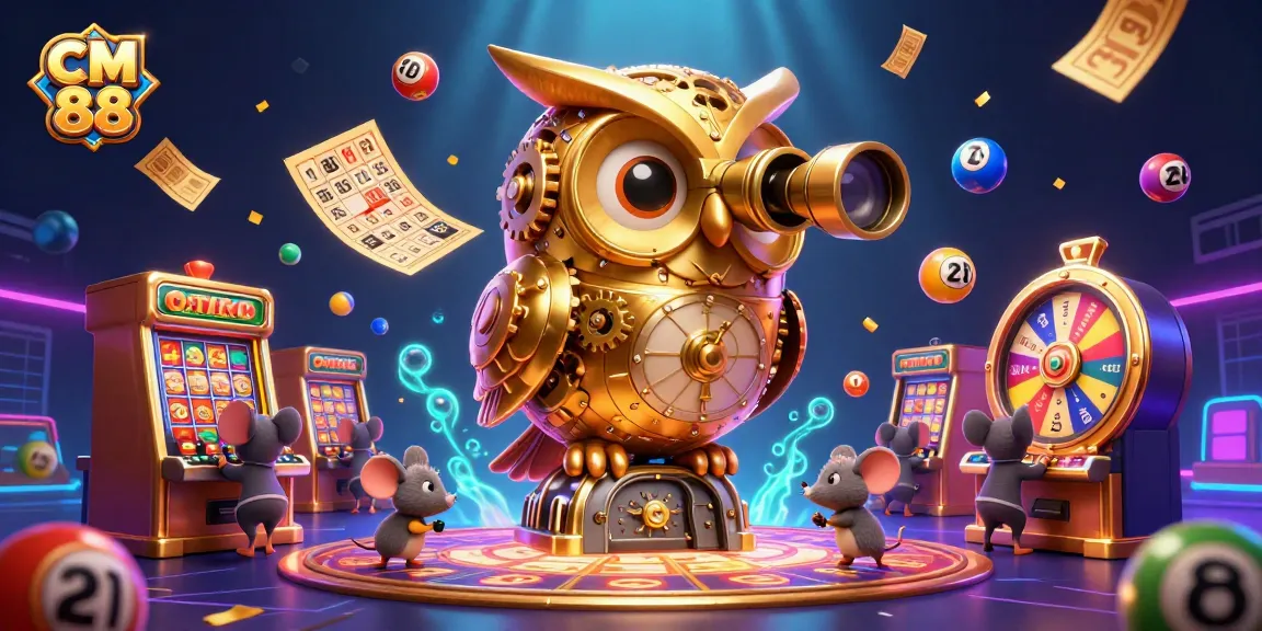 Spin the reels with CM 88 at an exciting online casino full of vibrant lottery balls and lively characters.