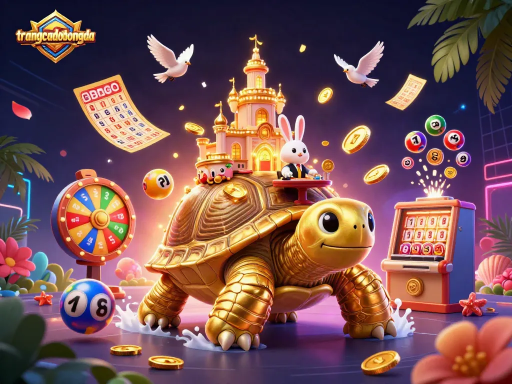 Experience the excitement of trangcadobongda with a vibrant, animated casino scene featuring dynamic lottery elements.