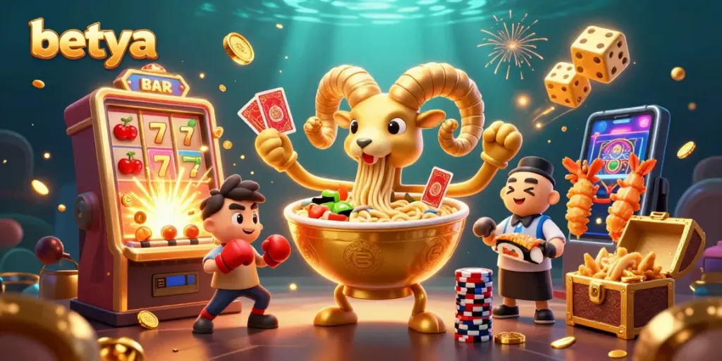 Experience thrilling games at Betya with vibrant characters, rich visuals, and dynamic casino elements.