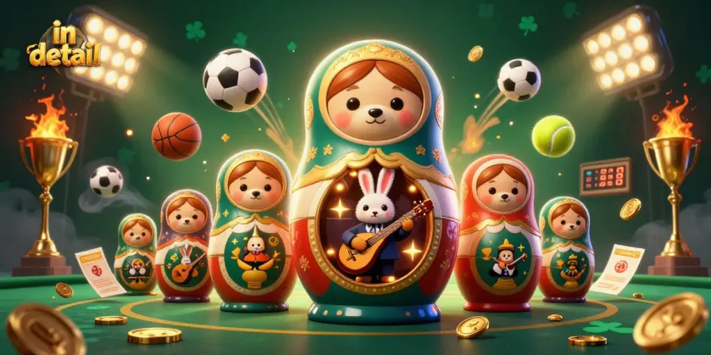 Engage in sports betting strategies in detail with vibrant casino-themed 3D illustration.