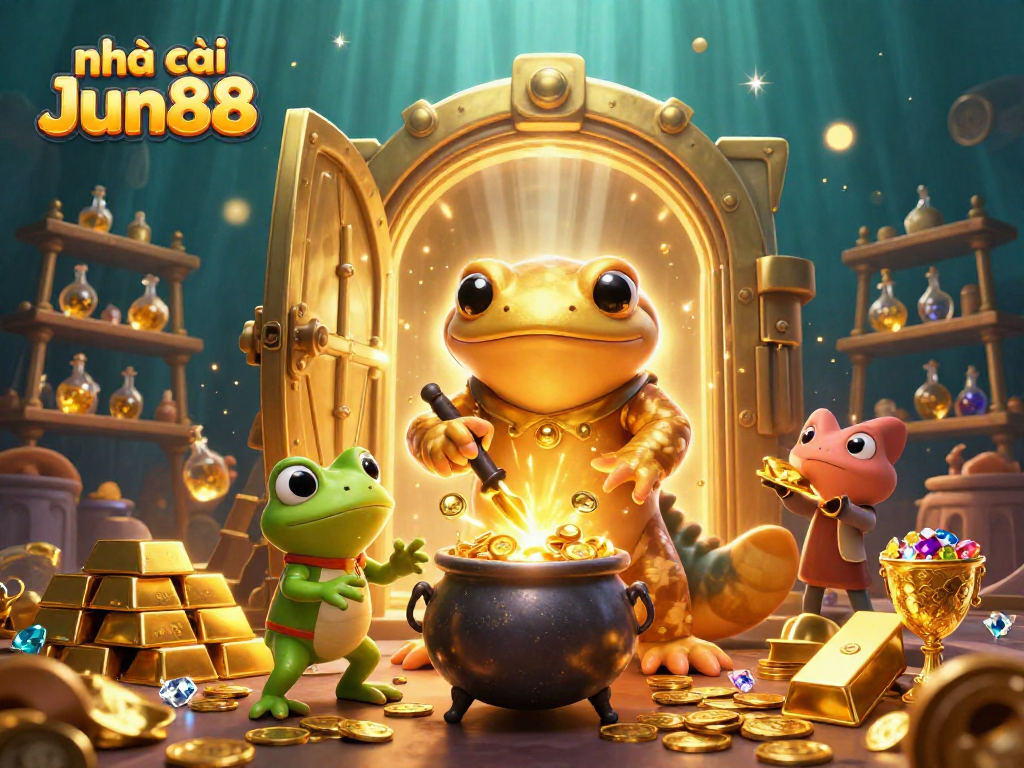 Experience thrilling gameplay at nhà cái Jun88 with a vibrant 3D casino scene, showcasing magic and excitement.
