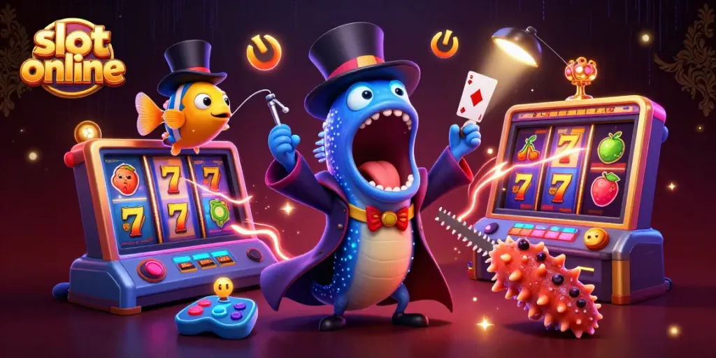 Putar permainan slot online yang menarik dengan gulper eel dan anglerfish sebagai pesulap.