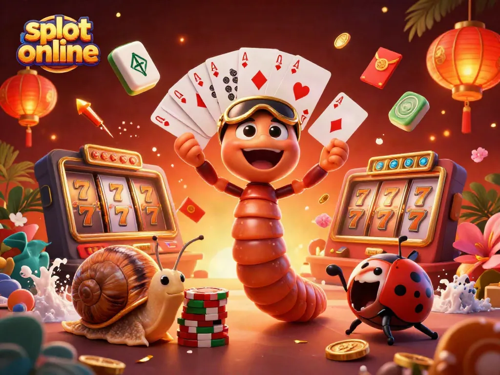 Experience jackpot triumphs with slot online in this vibrant 3D casino illustration.