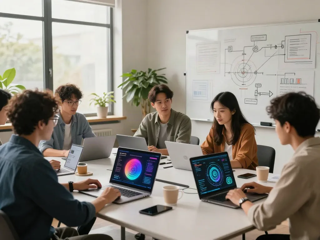 Collaboration in AI infrastructure showcasing what are AI tokens in team brainstorming