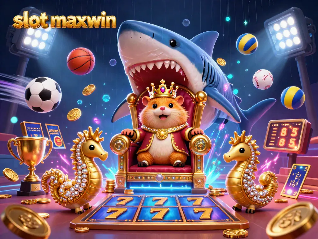 Engage with dynamic slot maxwin gameplay featuring a whimsical hamster king and vibrant casino elements.