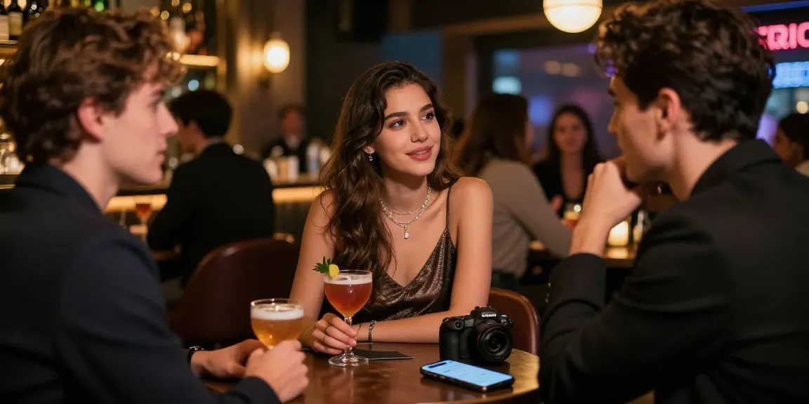 Gái gọi vui vẻ trò chuyện cùng khách hàng tại quán bar sang trọng