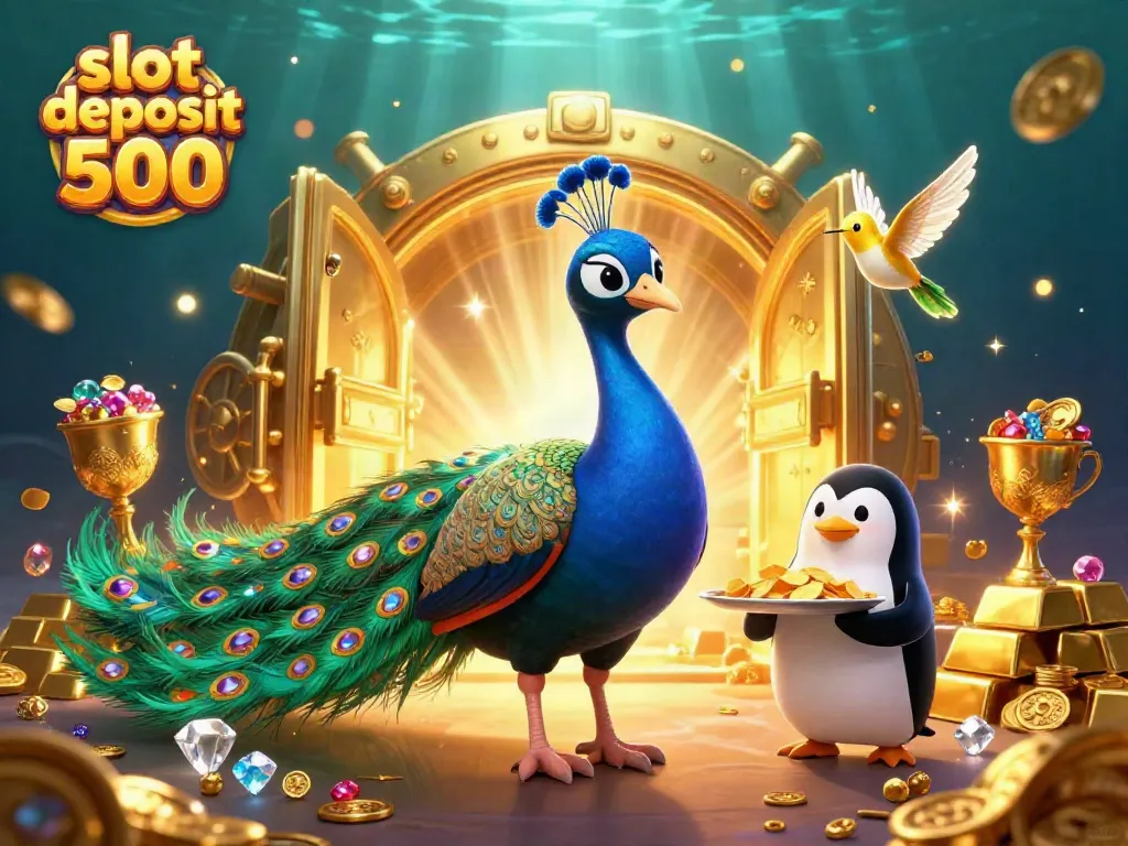 Engage with ultimate rewards at slot deposit 500 casino with vivid 3D illustration of winning characters and treasures